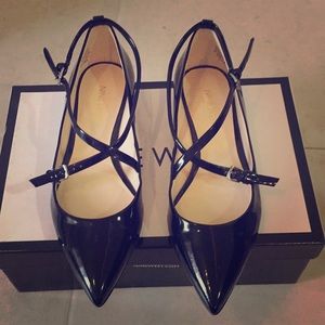 Black patent leather flats